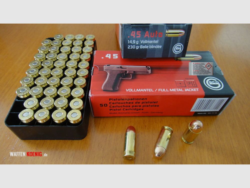 GECO GECO Cartouches 45 ACP 14,9g Full Metal Jacket