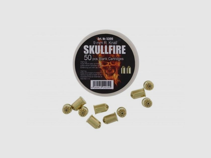Rewolwer Skullfire 9mm RK z amunicją hukową 50 nabojów