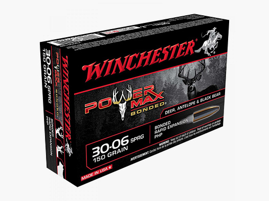 Winchester Power Max Bonded .30-06 Sprg. 150GR Bonded Rapid Expansion PHP 20 cartridges