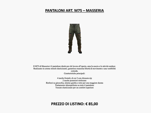 MASSERIA – Masseria Hose M75 Grün/Orange Fluo