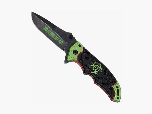 Couteau de poche Zombie Dead Folder avec clip de ceinture