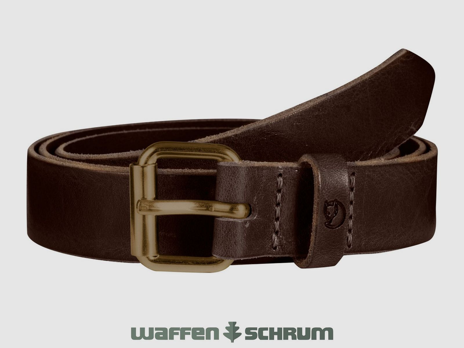 Cintura Fjällräven Singi 2,5 cm in pelle marrone