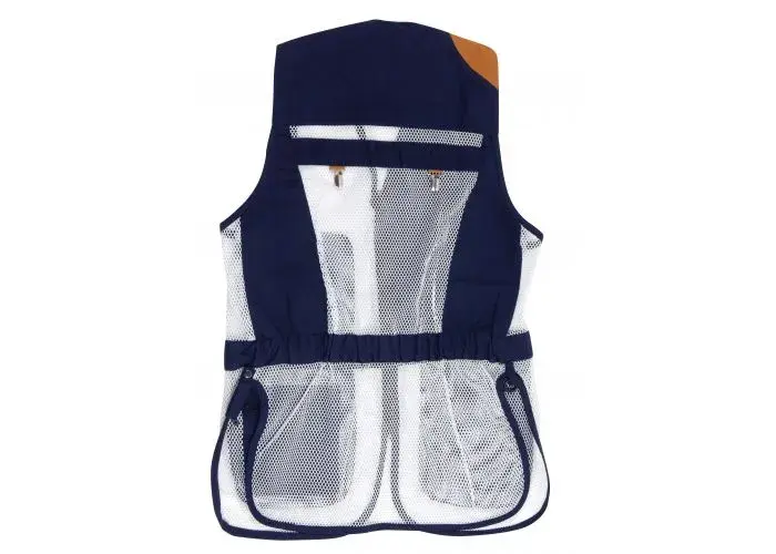 Gilet De Ball Trap Luxe Januel Bleu et Marron, image 4 sur 4