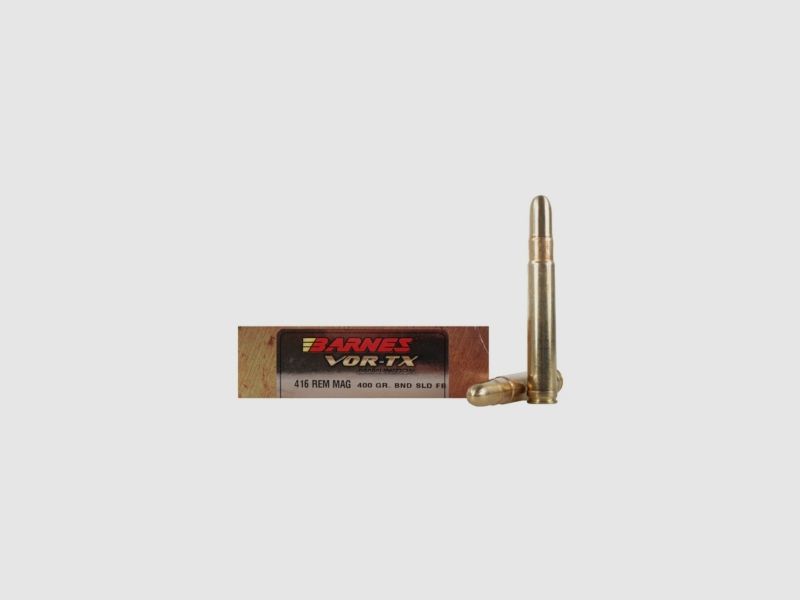 Barnes VOR-TX Safari .416 Rem. Mag. 400GR Banded Solid Round Nose 20 Patronen
