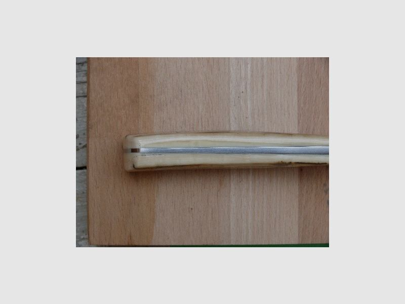 Handgefertigtes Jagdmesser, Stahl CPM 420V, Griffmaterial aus Mammutelfenbein