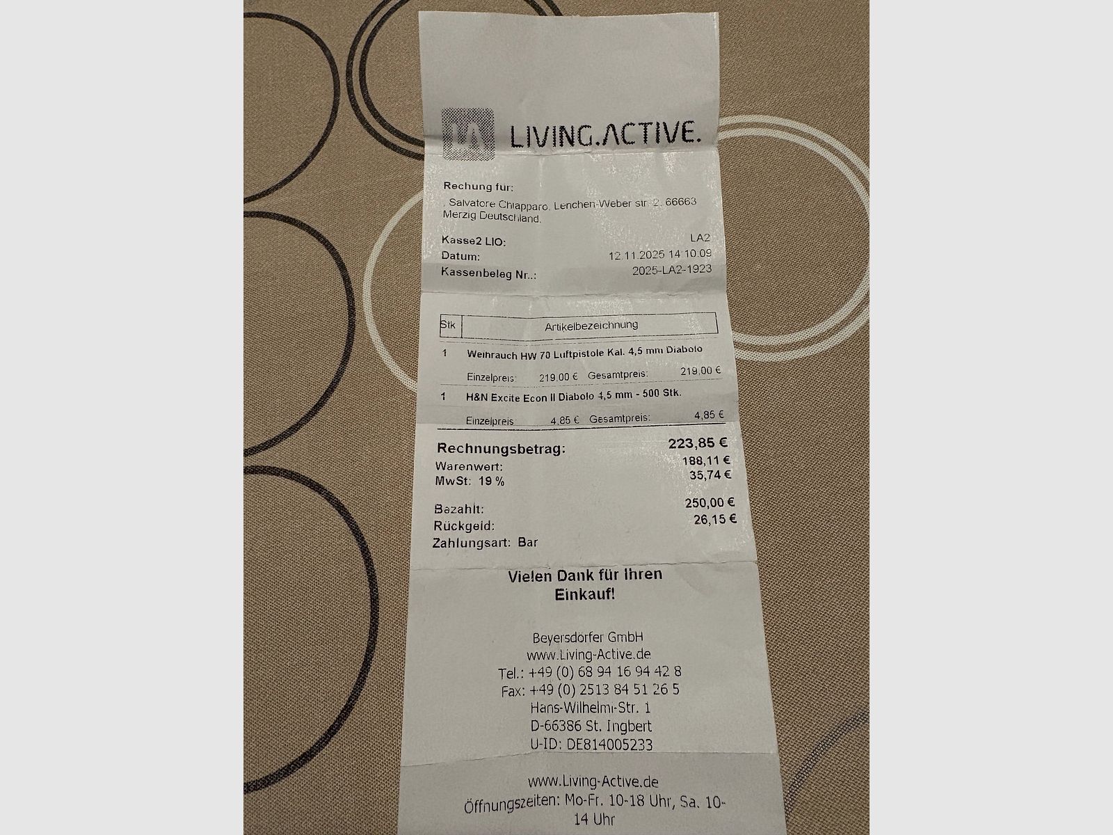 Air pistol Weihrauch HW 70 Diabolo 4.5mm