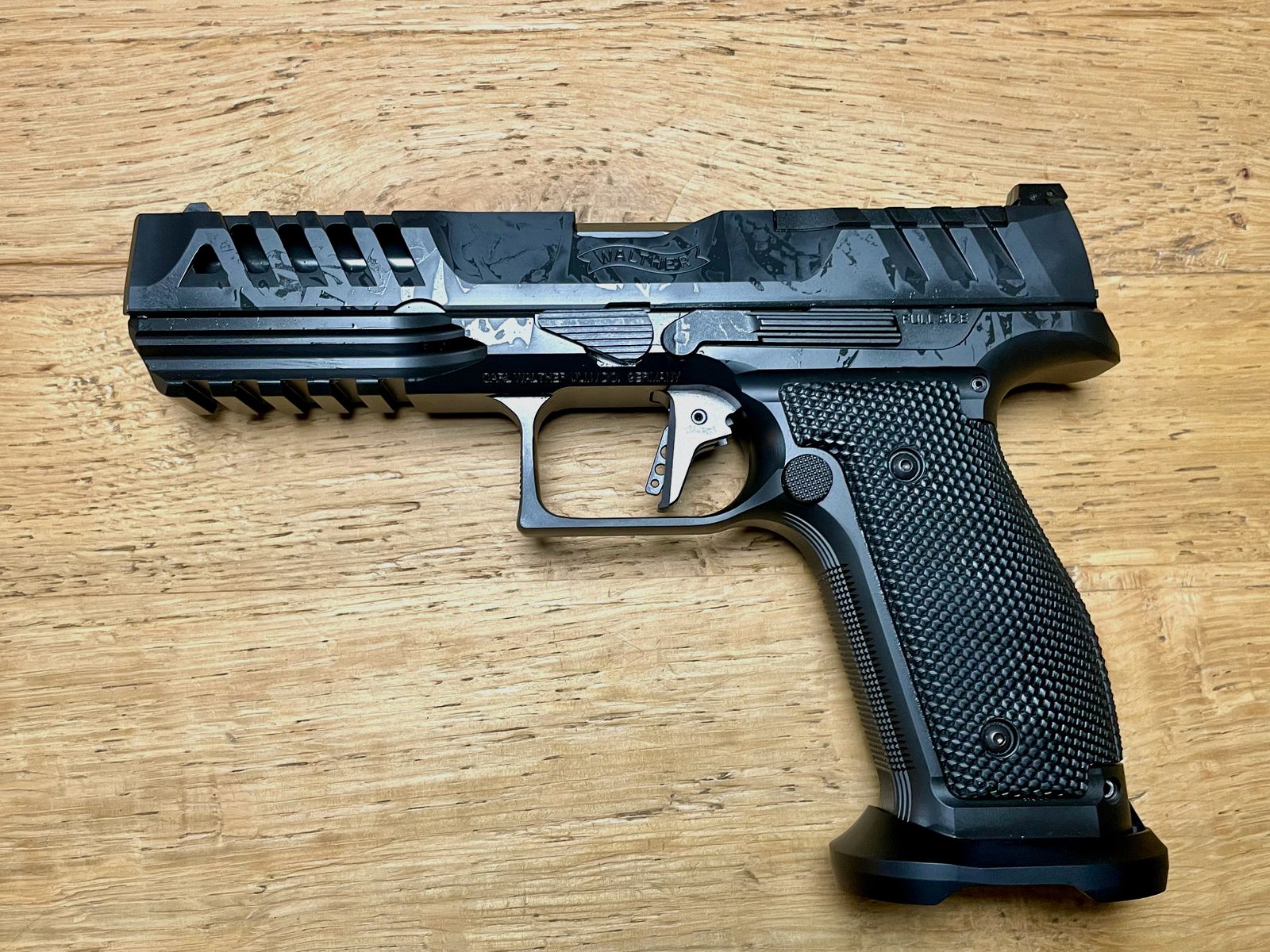 Walther Pistole PDP Stahlrahmen Vollgröße Match 9mm Optik bereit