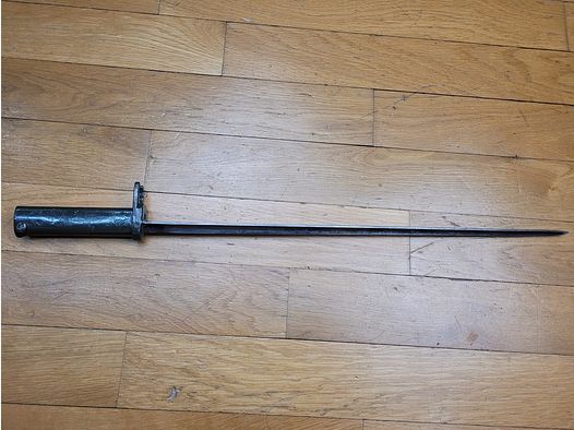 Seltene ERSOC Bajonett Ersatz ES07 deutsch – Griff aus Eisen auf Basis Bajonett mit Hülse belgisches Modell 1867 JPL – Ohne Scheide – TBE