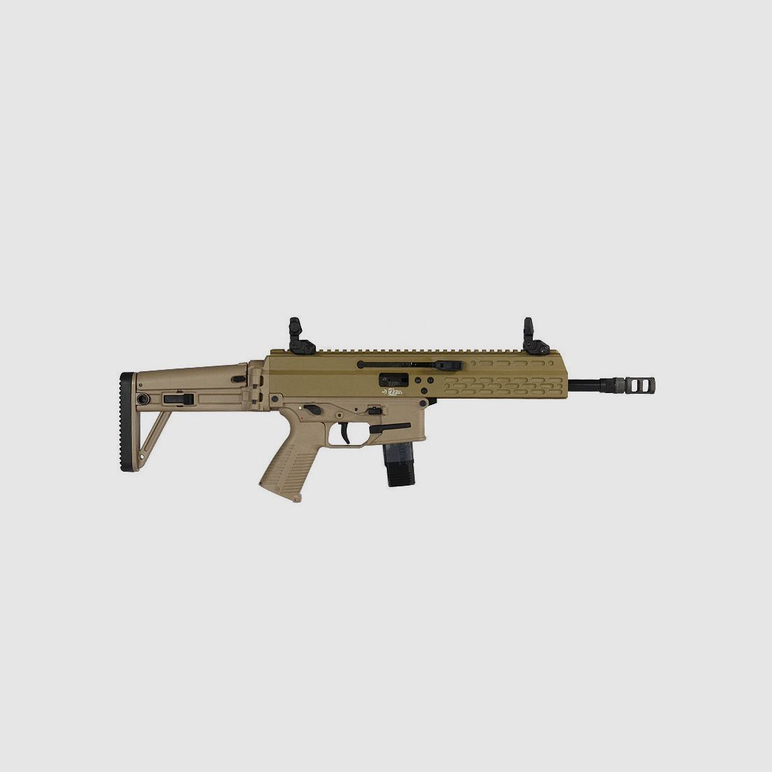 B&T APC9 Sport DE con calcio fisso MBT, Coyote TAN, senza Aimpoint