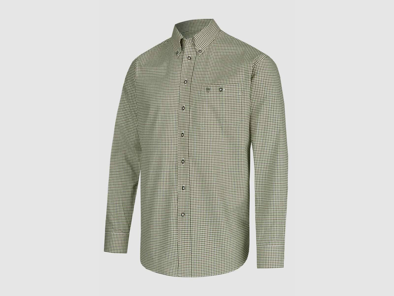 Böcker Hemd Comfort Fit Oliv kariert