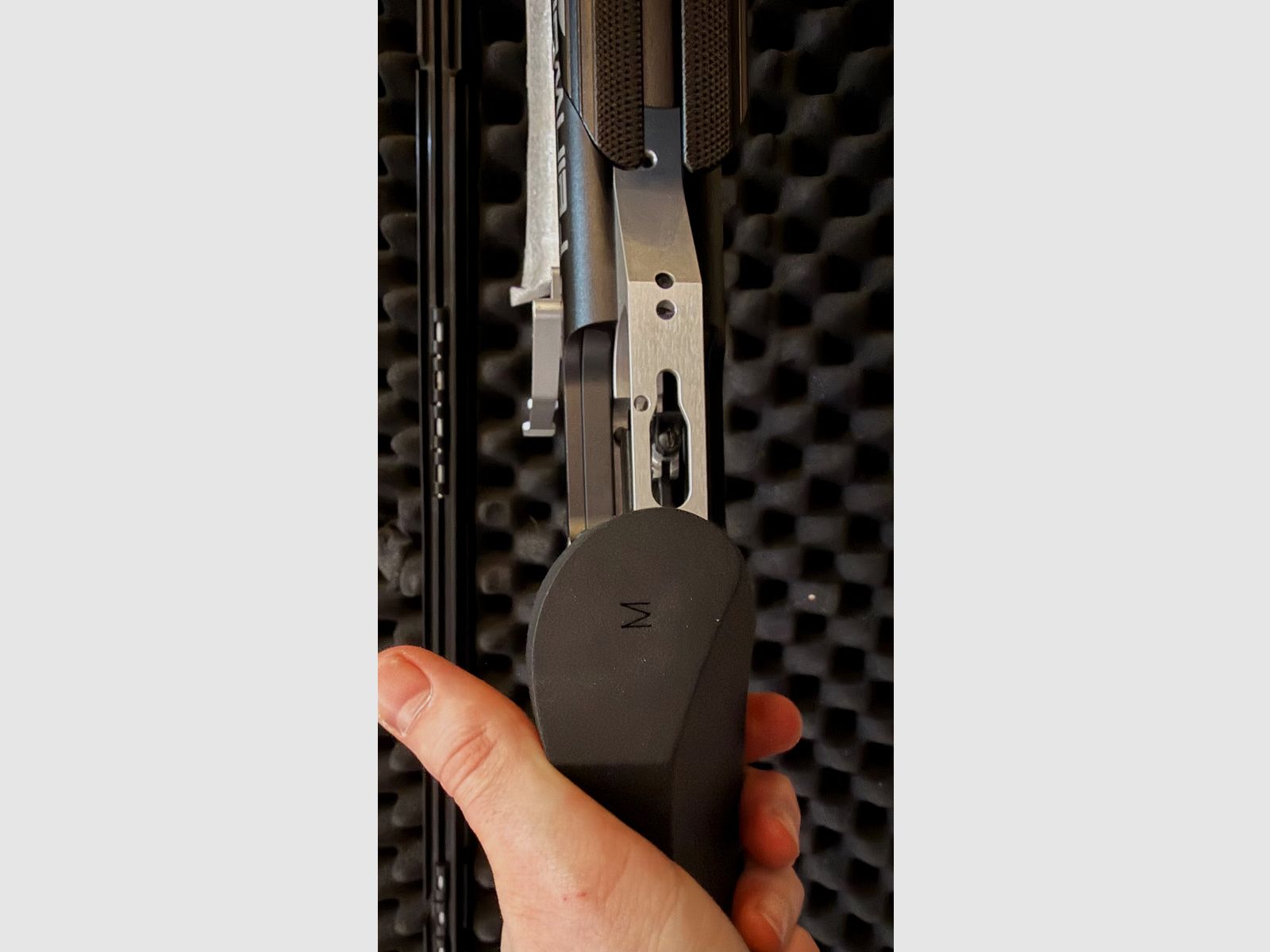 Feinwerkbau 800 Alu Silber/Sch Schaftkappe Comfort-Line / Grifgröße M