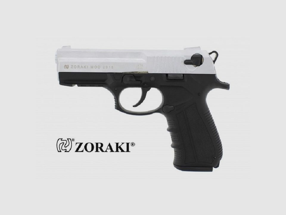 Buchner Zoraki 2918 matte chrome 9mm PAK gas & signal weapons