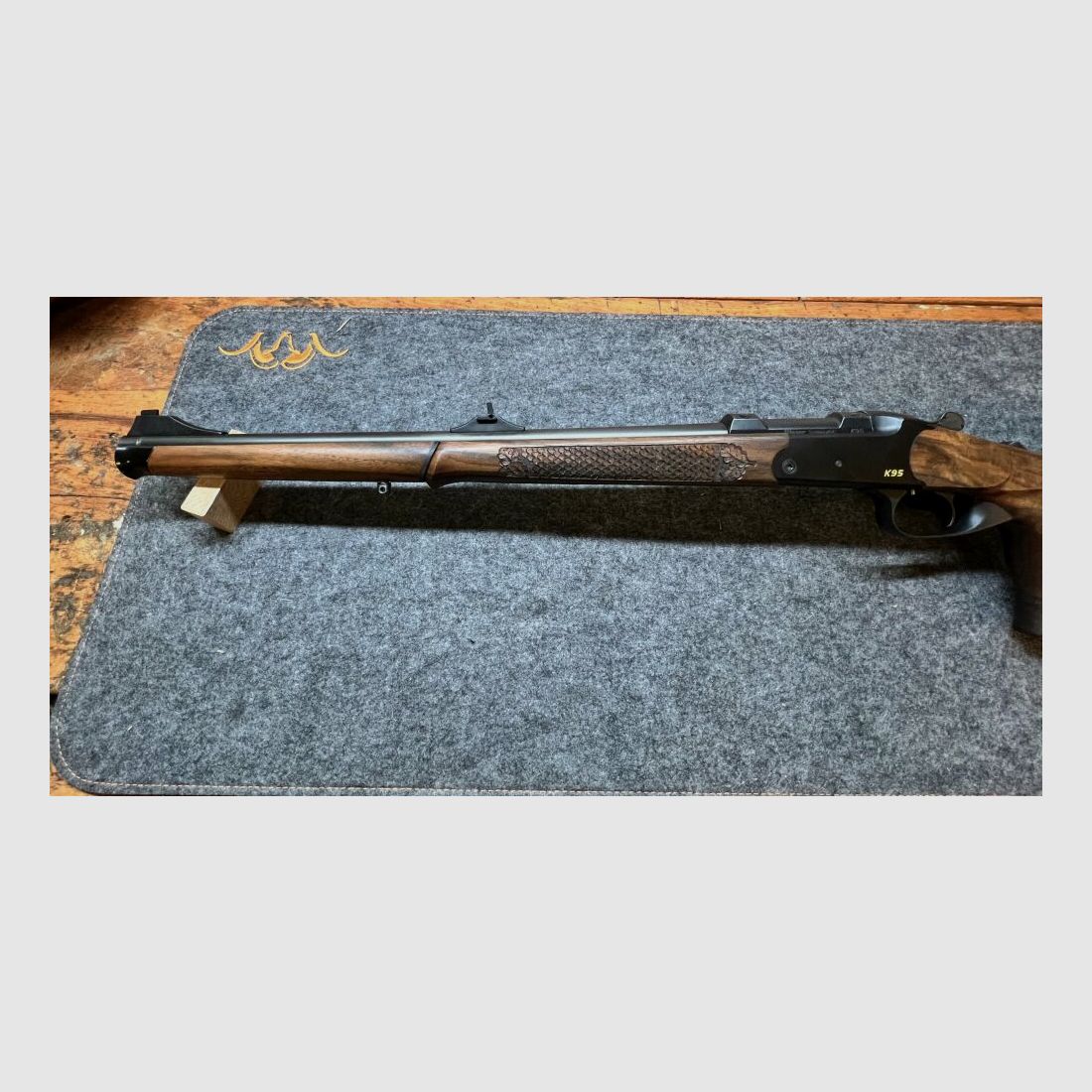 Blaser Kipplaufbüchse K95, Kal. .308Win, Stutzen, mit Holz-Lochschaft "Unik .308Win