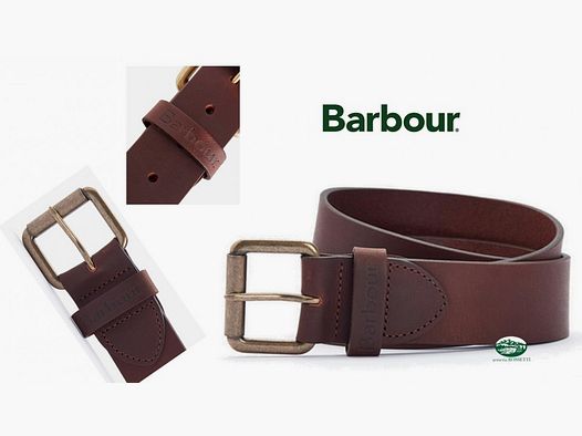 BARBOUR Cintura pelle opaca marrone