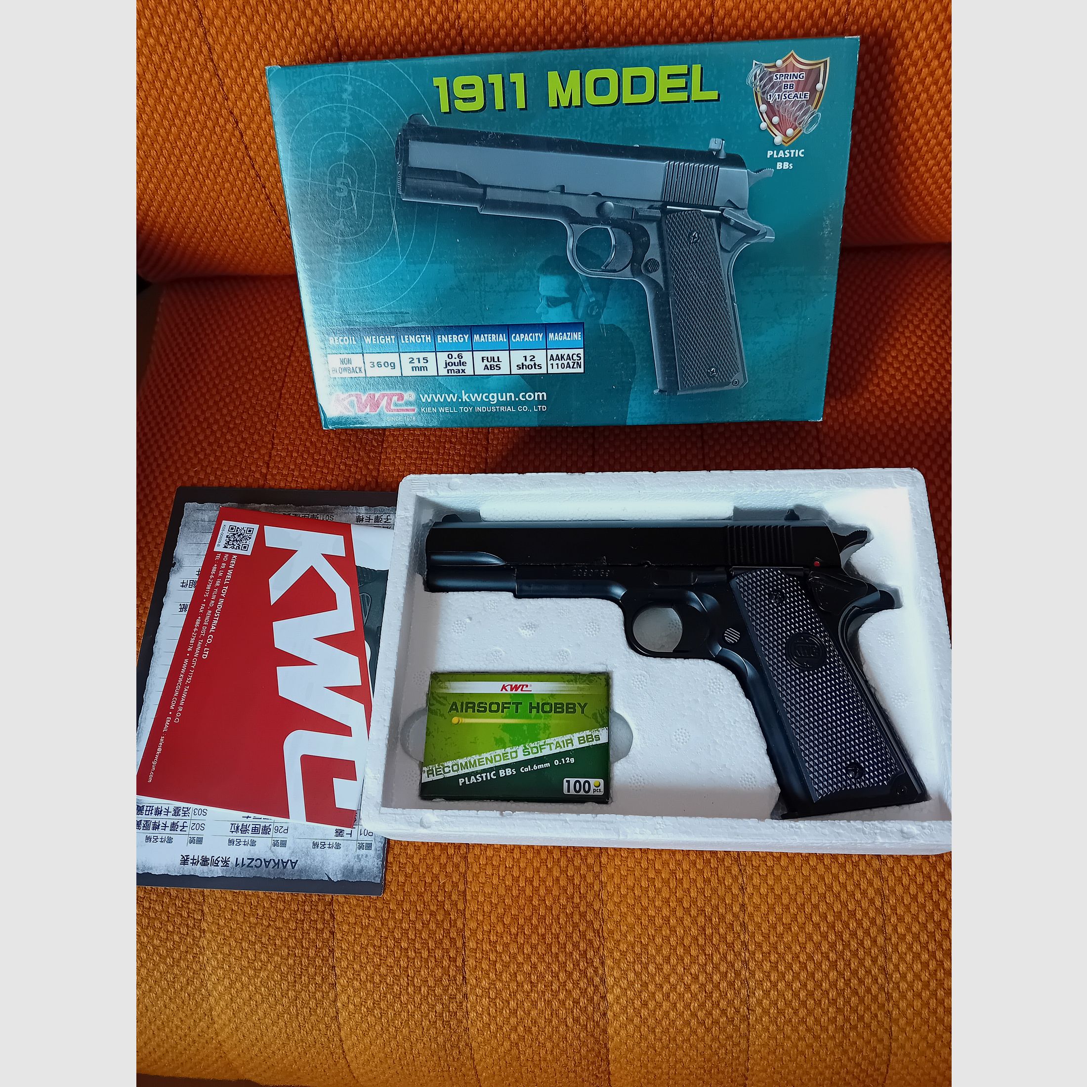  KWC 1911 Model Springer 6mm BB schwarz 