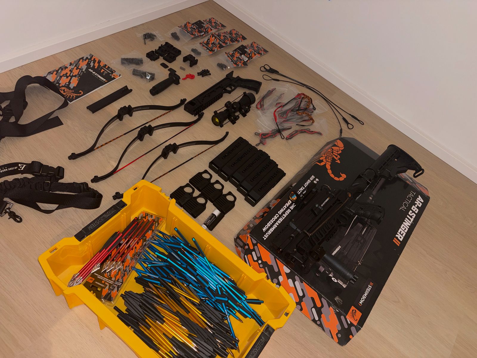 Steambow AR-6 Stinger II Tactical Complete Set | over 260 arrows | PRO Throwing Arm | like new