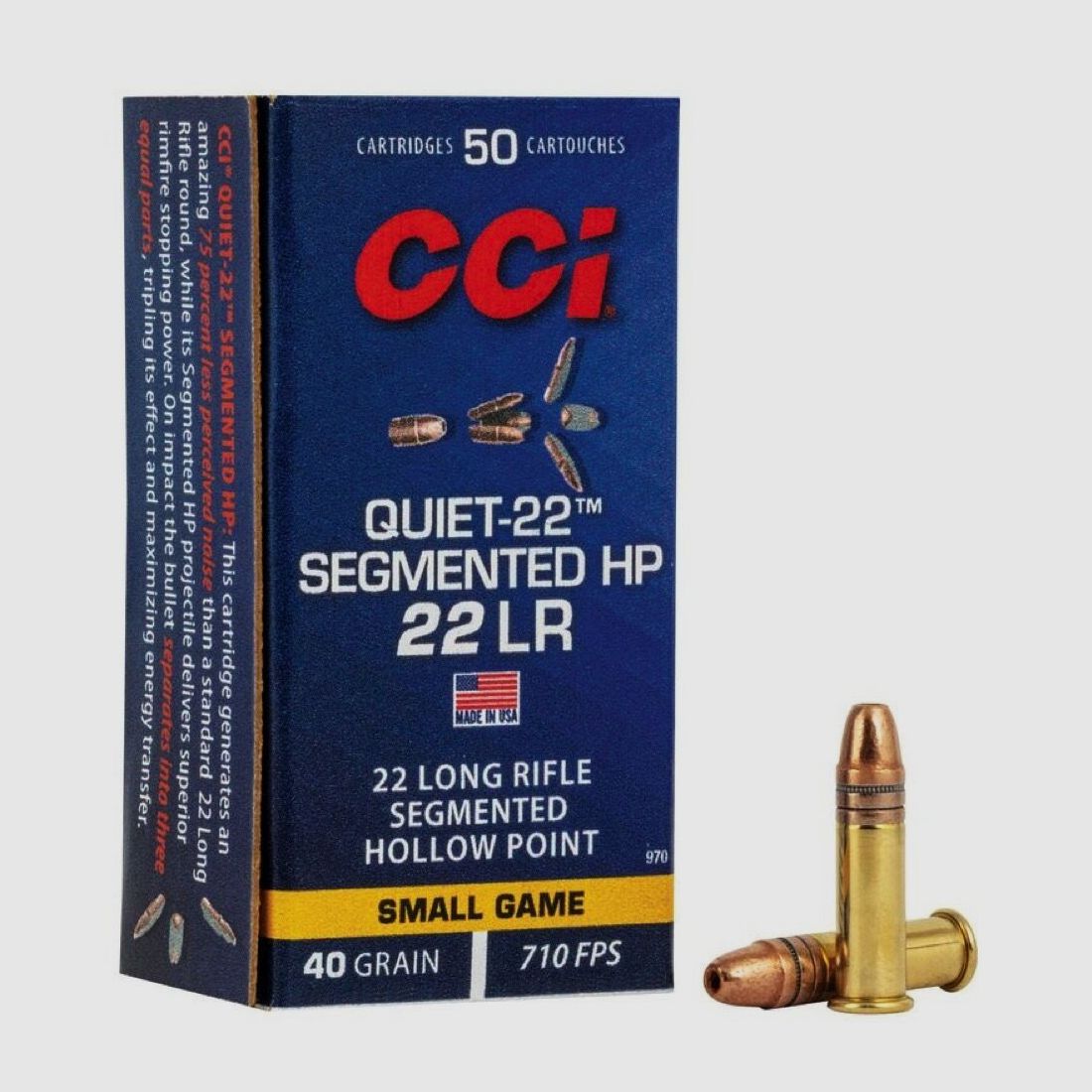 CCI Quiet-22 SHP 40grs 50St .22lr