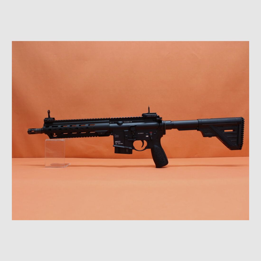Heckler&Koch Ha.Büchse .223Rem Heckler&Koch/H&K MR223 A3 11" Lauf Schwarz HKey, Gas-Piston-System AR-15/HK416