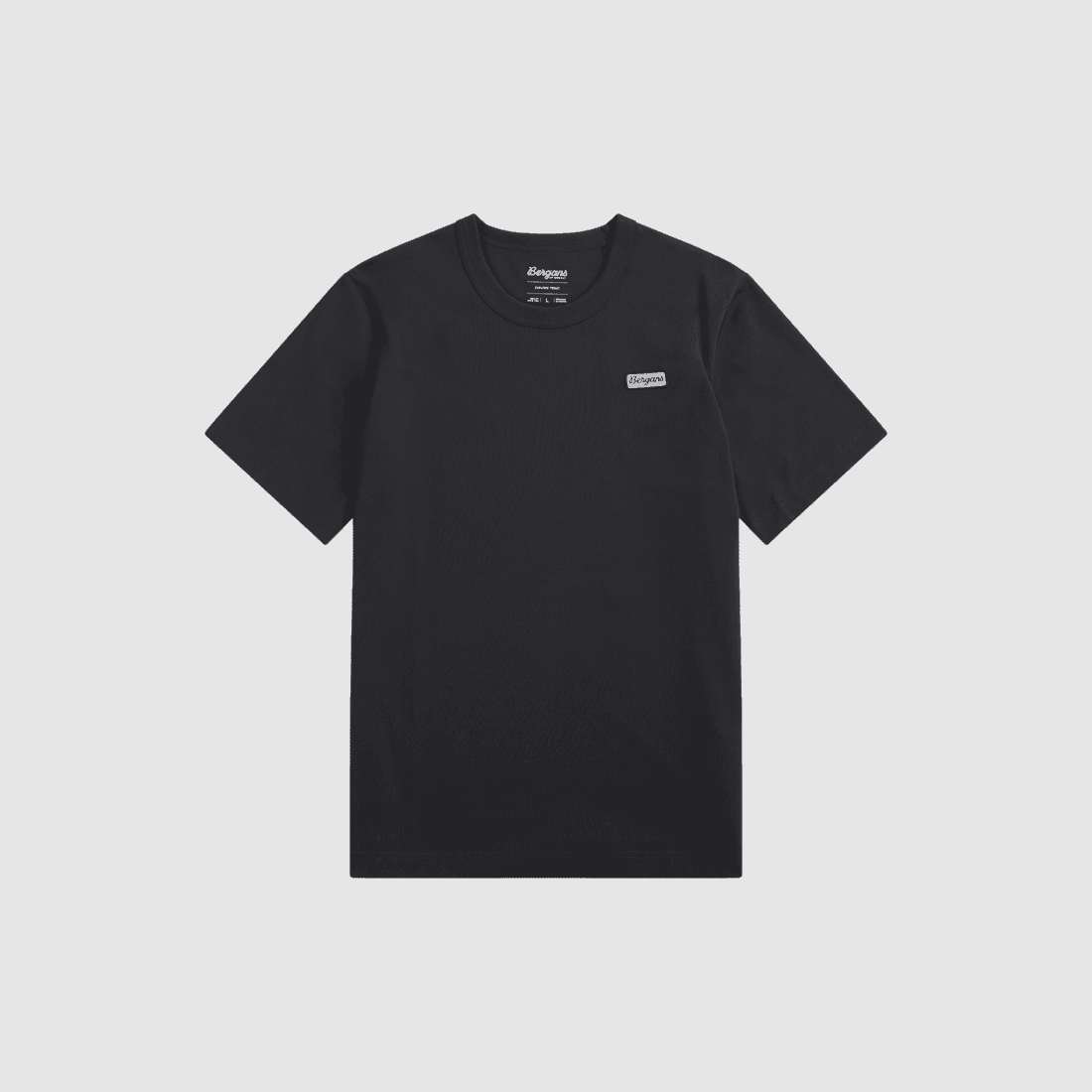 Bergans Logo Katoenen T-shirt Heren Donker Schaduw Grijs S