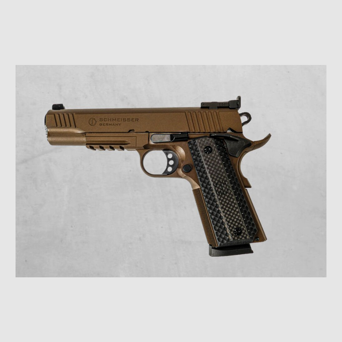 Schmeisser Pistole Schmeisser 1911 Hugo 9mm Luger - 5 Zoll - bronze