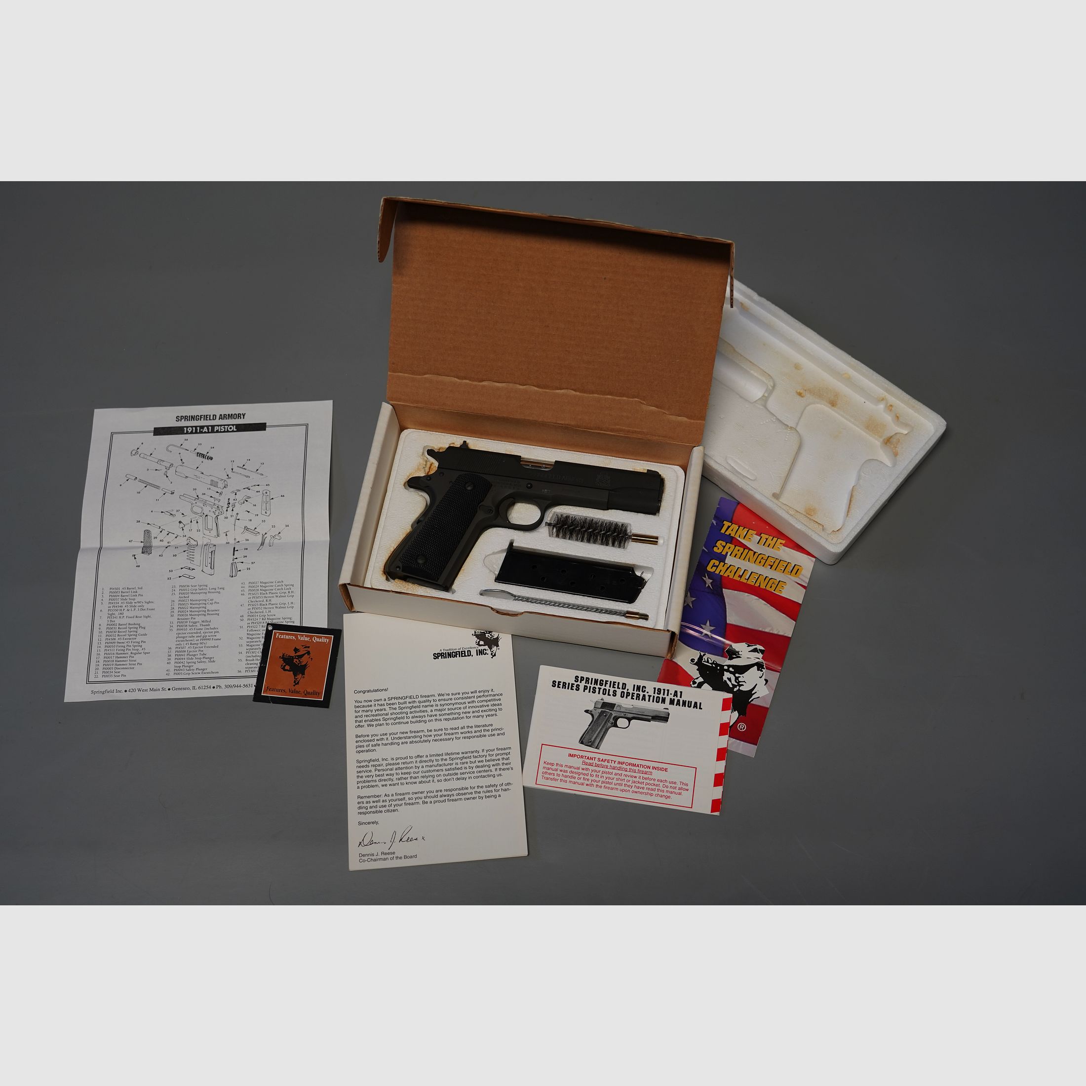 Springfield 1911 A1, .45 ACP, parkérisé, comme MIL-Spec, neuf, absolument rare