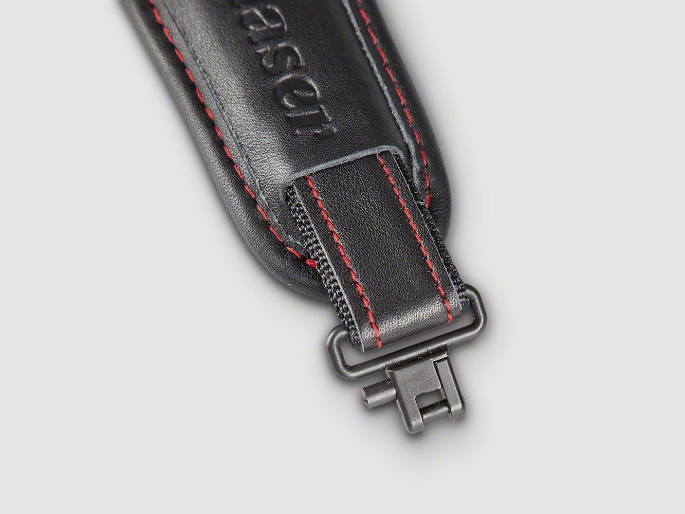 BLASER Gewehrriemen Extra breit: Leder -MONZA- schwarz m. 2 Patronenhalter