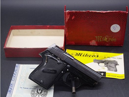 Unique Mod K Mikros Kaliber 6,35mm Browning Original Karton / Papiere Mikros