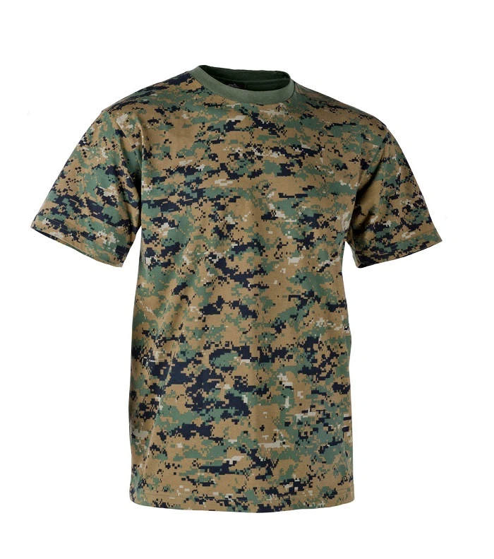 Camiseta militar USMC Digital Woodland Helikon MARPAT, liquidación