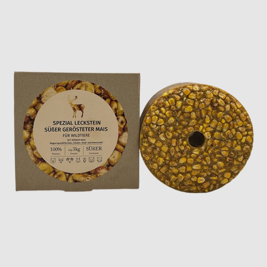 Wildlutscher Spezial Leckstein Süßer Gerösteter Mais 3 kg