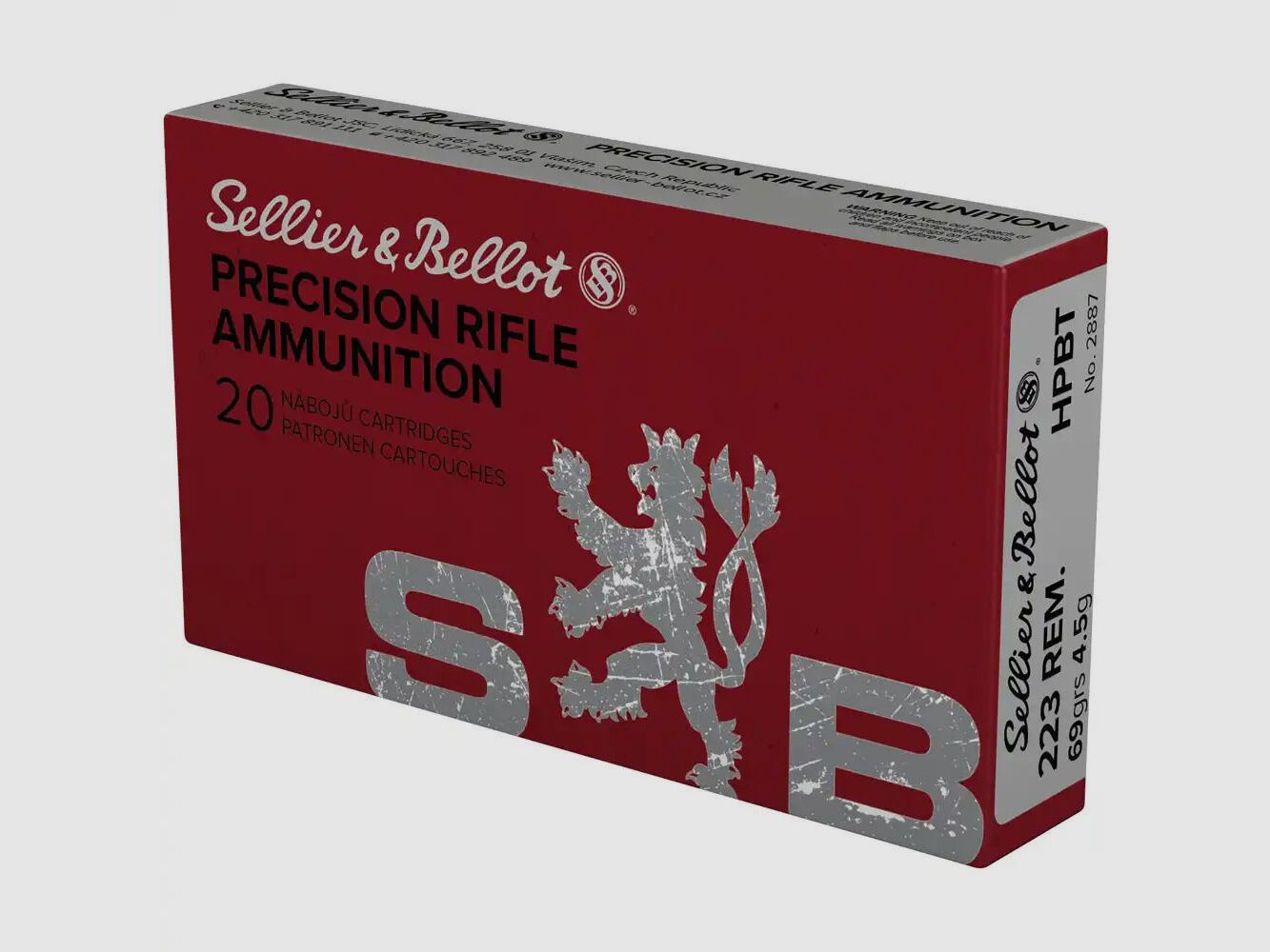 Sellier & Bellot HPBT 4.5g/69grs at 20 .223 Rem.
