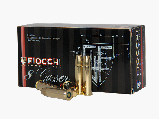 Fiocchi 8mm Gasser 126grs FMJ