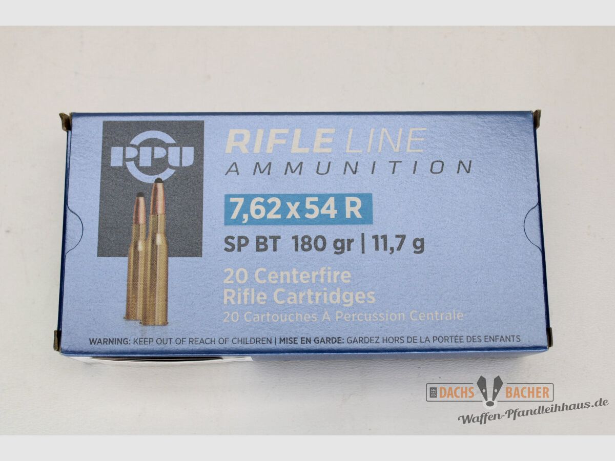 PPU Privi Partizan 7,62x54R 11,7g/180gr SP Teilmantel 20 Schuß