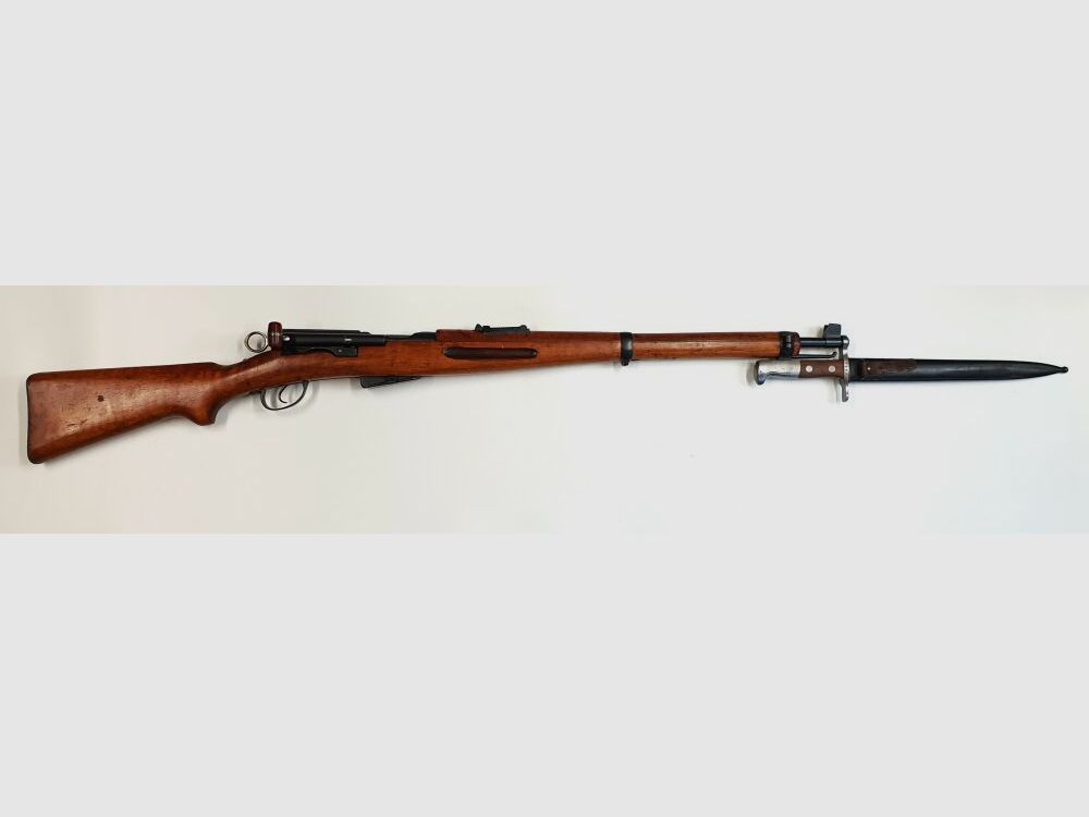 Fábrica de armas de Berna rifle de repetición Fábrica de armas de Berna suizo K11 calibre 7,5x55 suizo completo con números coincidentes + bayoneta