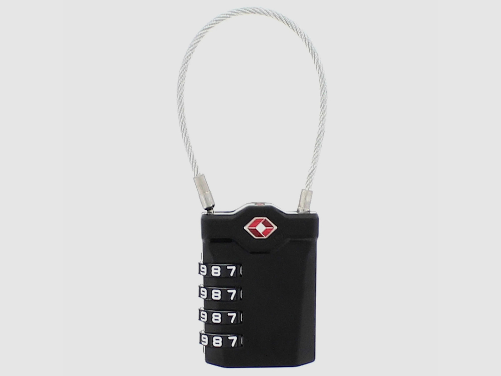 TSA Gepäckschloss Stahlseil Zahlencode