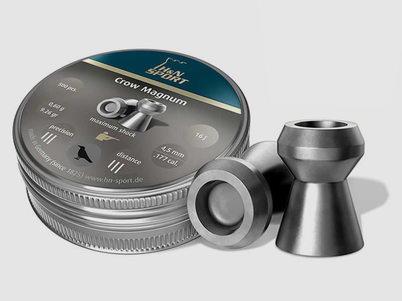 Hohlspitz Diabolos H&N Crow Magnum Kaliber 4,5 mm 0,6 g glatt 500 StĂĽck