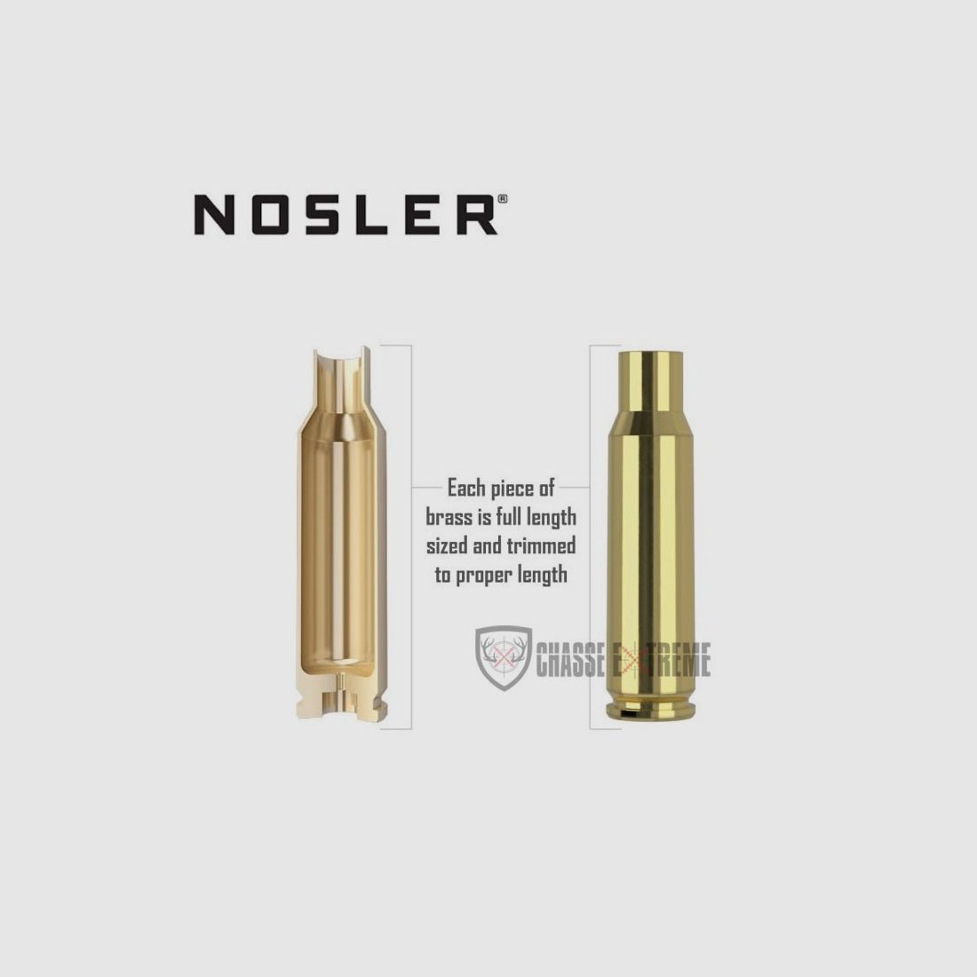 50 Douilles NOSLER Cal 7mm Rem Mag, image 1 sur 4