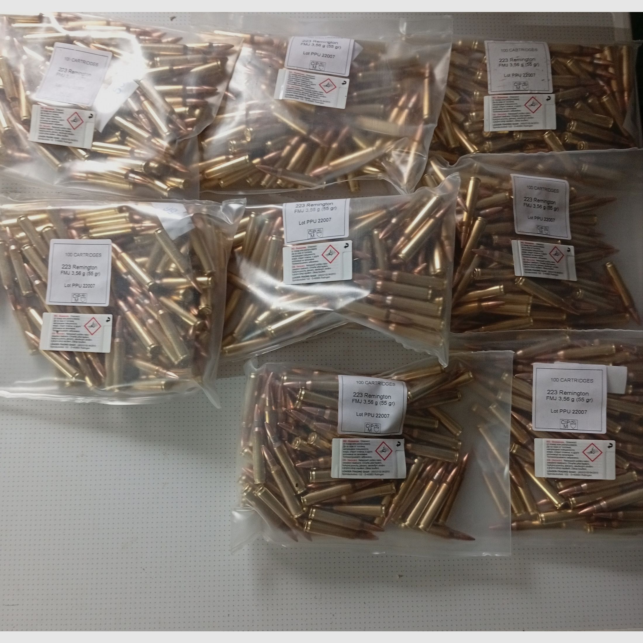 PPU .223REM. 55grs. Confezione Bulk da 100 pezzi