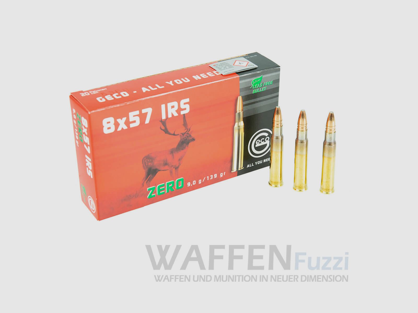 Geco Zero Calibre 8x57IRS Munición de caza 139gr