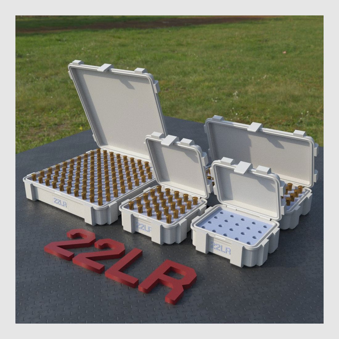 Filamelt Munitionsbox / Ammo Box .22 LR – Patronenbox ‘Klappdeckel’ – 20 / 25 / 50 / 100 Runden