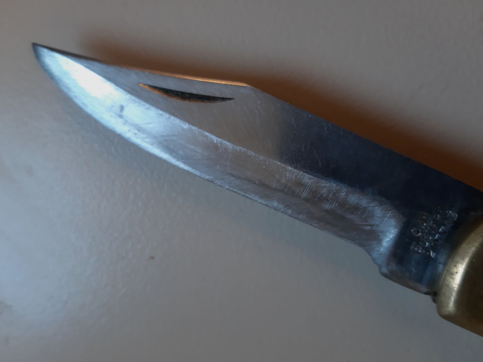 40 Jahre junges Herberts JAGDMESSER Klappmesser - CJH 207713  Mechanik TOP , schliff unsauber, Optik ( schmutzig )