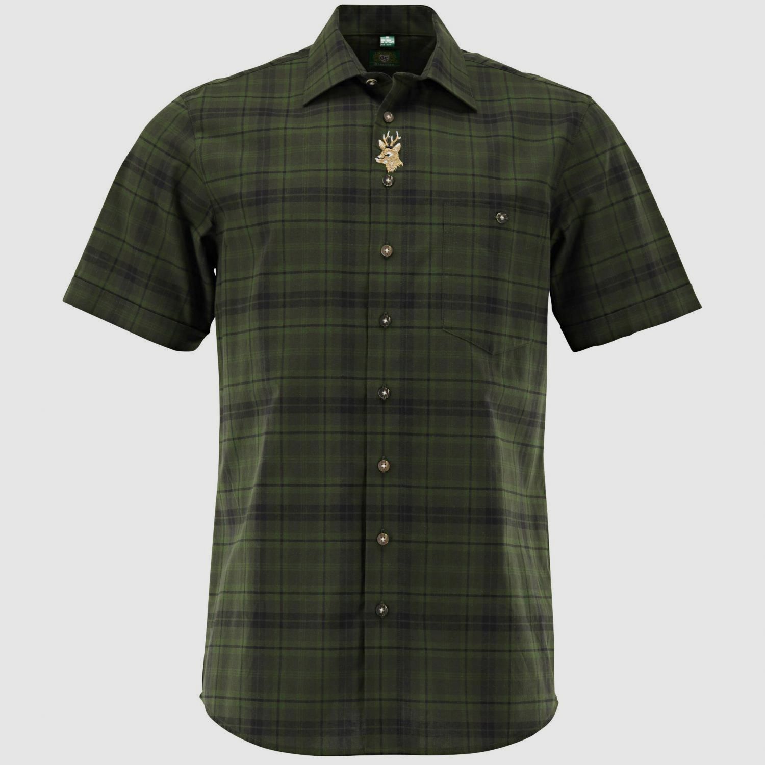 Camicia 1/2 Manica Regular Fit Uomo (Oliva)