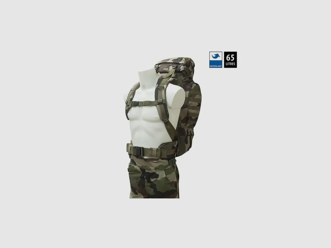 Taktischer Militär-Rucksack 65L - Camouflage Ripstop PVC, Bild 3 von 5