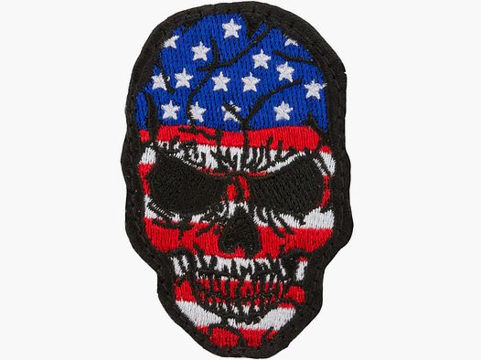 Café Viereck Patch Amerika Skull