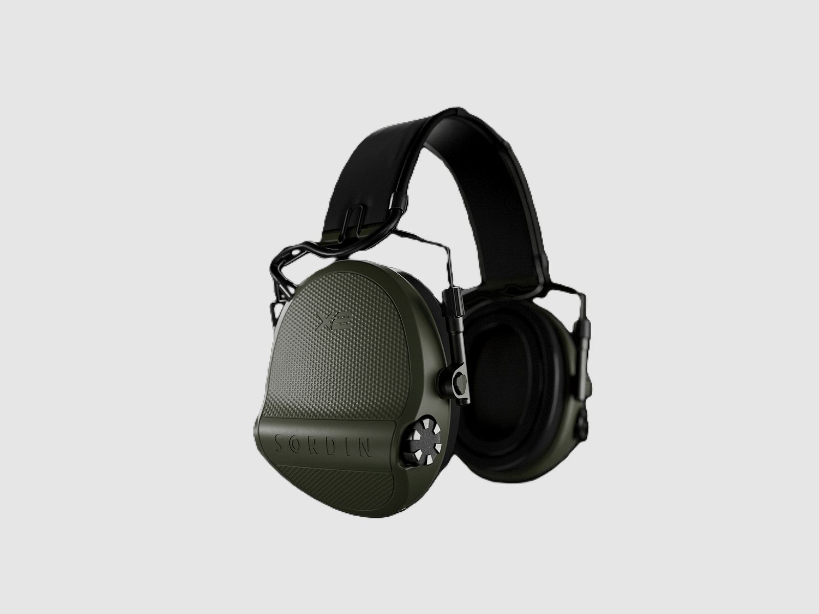 SORDIN X2-Black Leather-Green-Cup-Foam, image 5 of 5