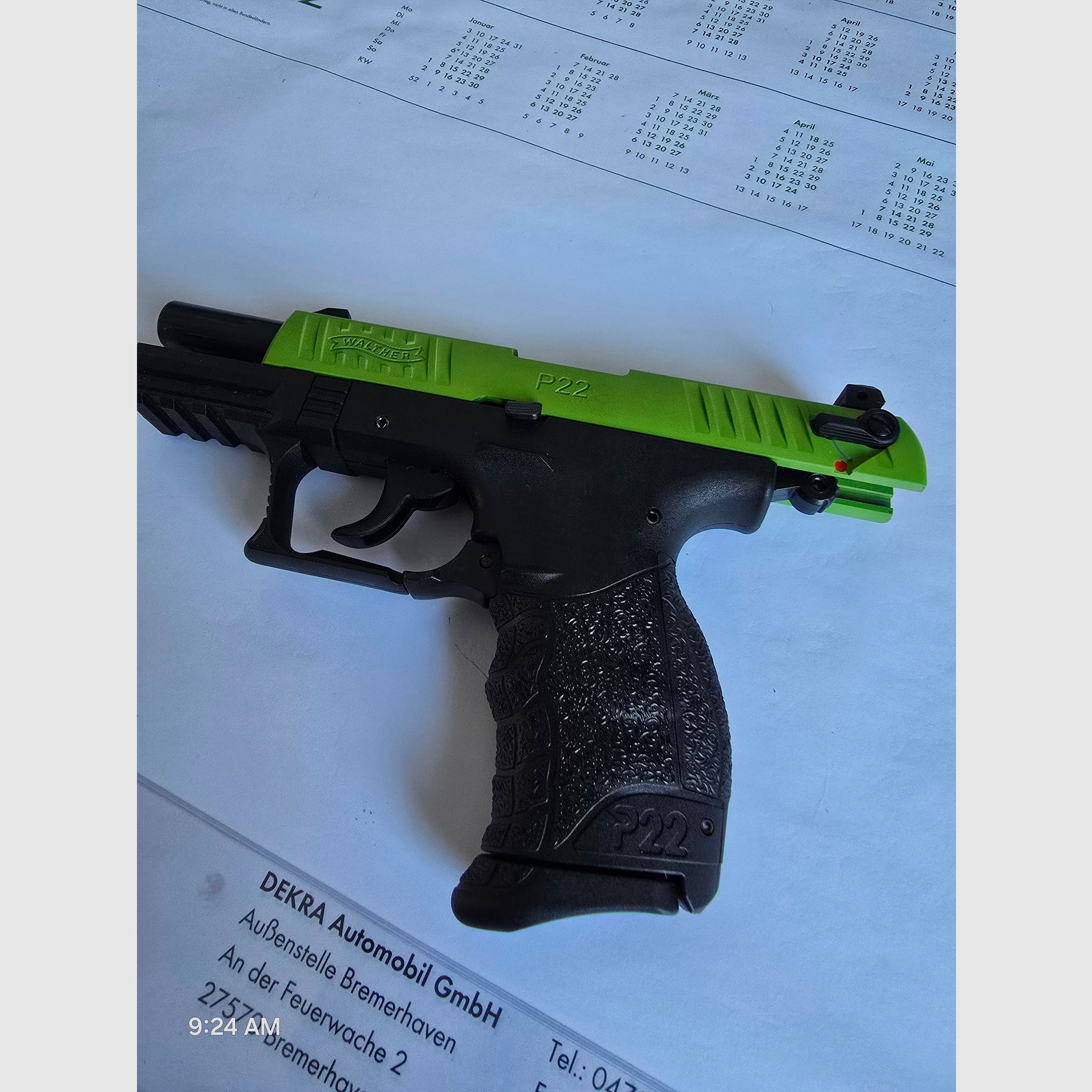 Walther P22Q Black/Green Sondermodell