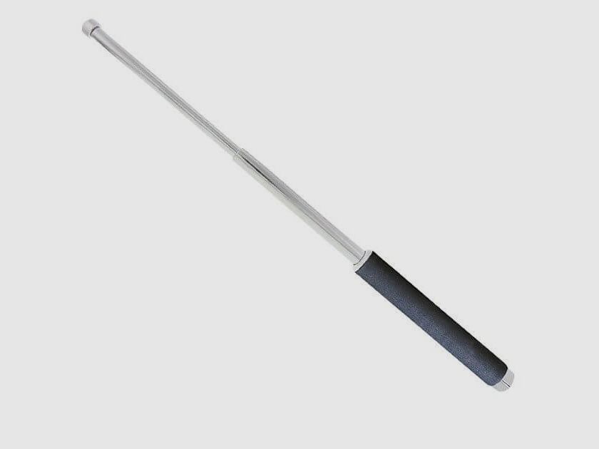 Teleskopschlagstock mit Schaumstoffgriff, Silber - 31''