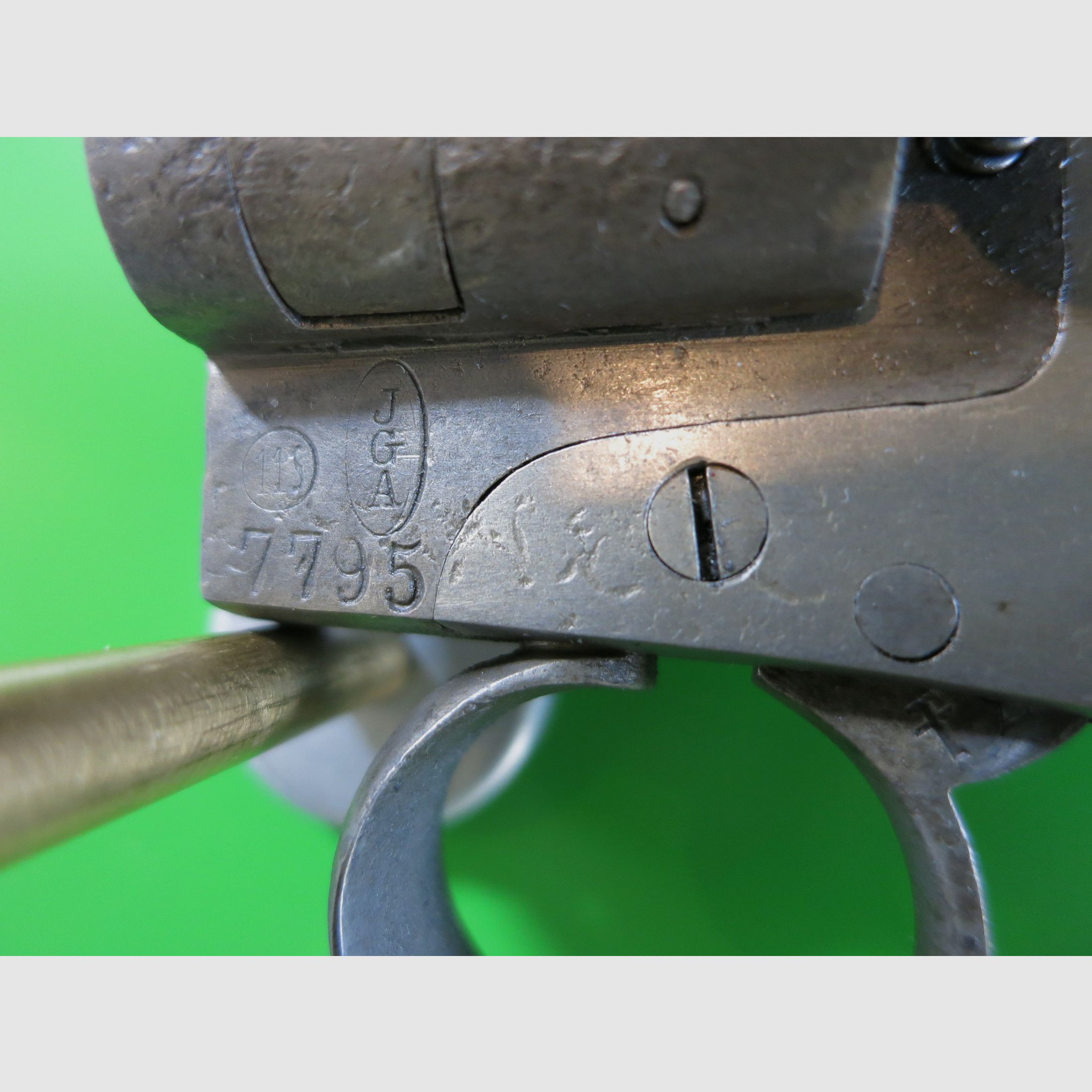 Signalpistole; Lauflose Fliegerleuchtpistole JGA (Anschütz) System Eisfeld, Kal. 11 mm Spezialpatrone  #81-