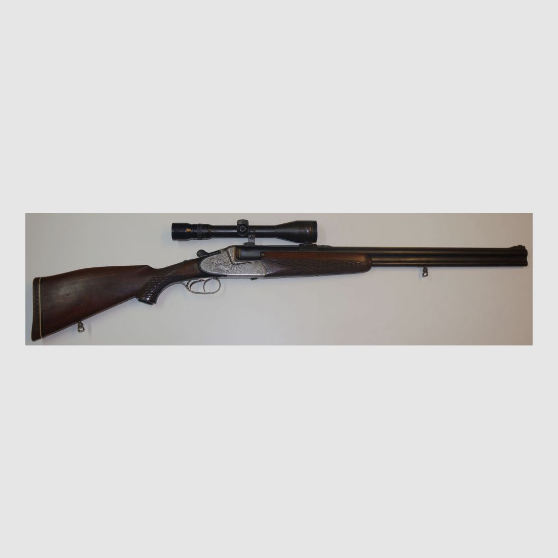 Sodia Ferlach double-barreled rifle, Sodia Ferlach DBR, caliber 12-70 / 9.3x74R, with Kahles HELIA-Super 3-9 x 32