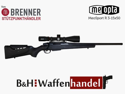 Brenner Komplettpaket:	 Brenner BR20 Polymer mit Meopta MeoSport 3-15x50 (Parallaxe Verstellung)