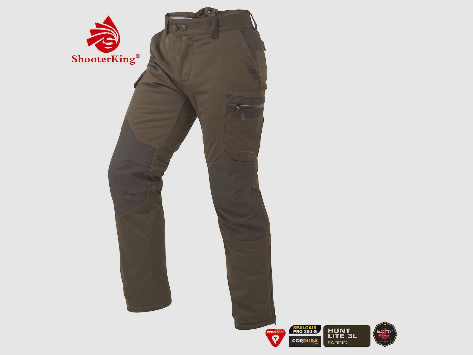 SHOOTERKING Huntflex Winter Trousers Primaloft Brown/Olive, image 1 of 3